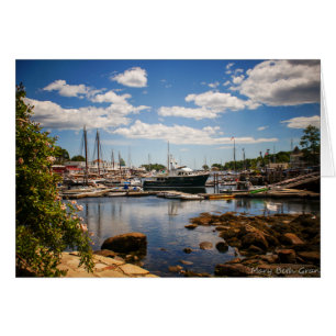 Camden hamn Maine Hälsningskort