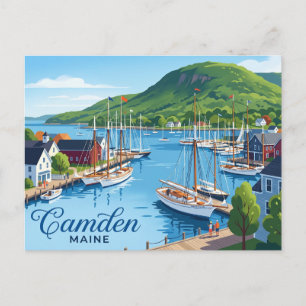 Camden Harbor USA Vykort