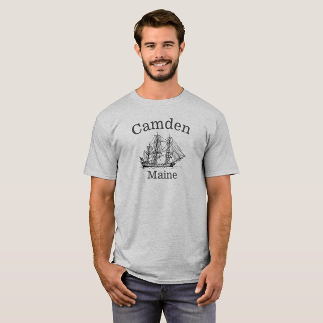 Camden Maine högväxt fraktskjorta T-shirt (Hel framsida)