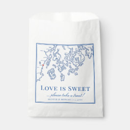 Camden Maine Karta Kärlek är Sweet