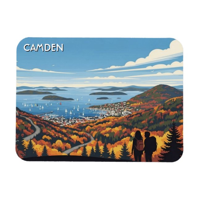 Camden Maine Travel Magnet (Horisontell)