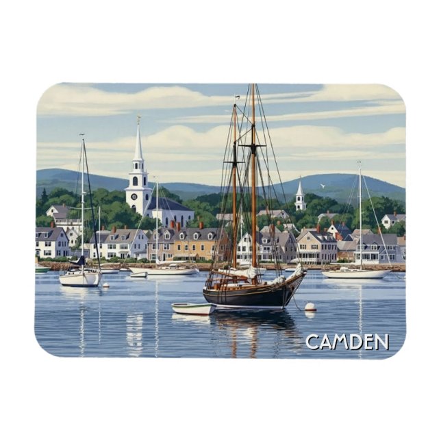 Camden Maine Travel Magnet (Horisontell)