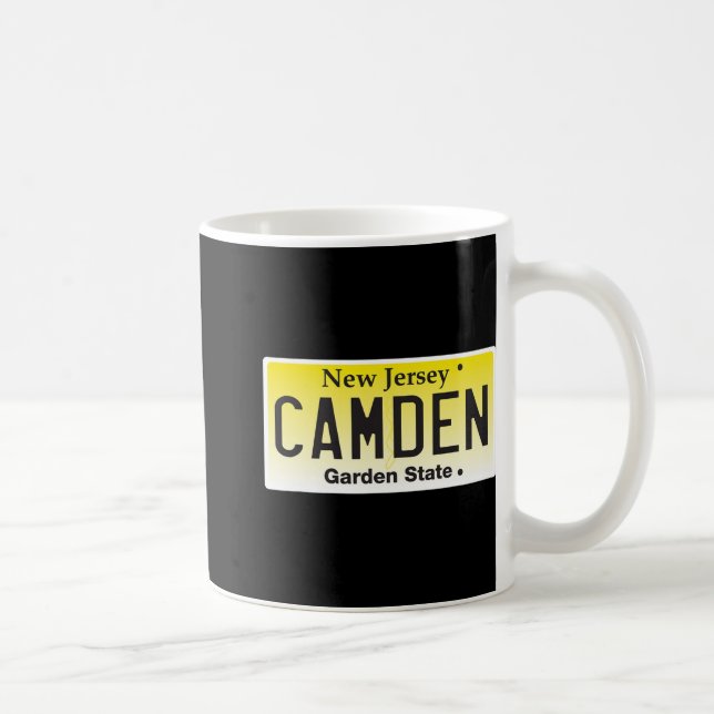 Camden New Jersey Nj Hometown License Plate Graphi Kaffemugg (Höger)