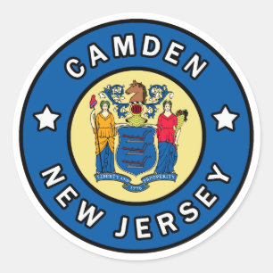 Camden New jersey Runt Klistermärke