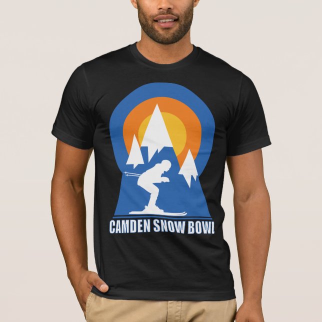 Camden Snö Bowl Ski Sunset T Shirt (Framsida)