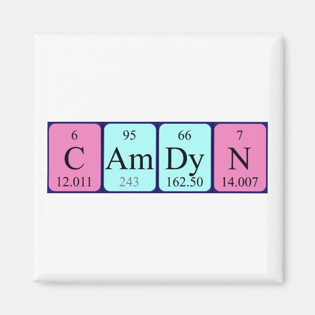Camdyn Periodisk magnet bord namn (Framsidan)