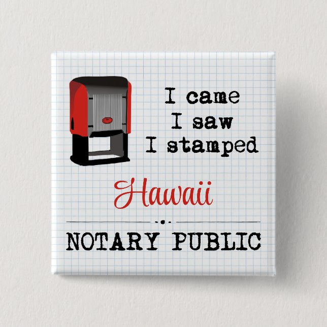 Came Saw Stamped Notary Public Hawaii Knapp (Framsida)