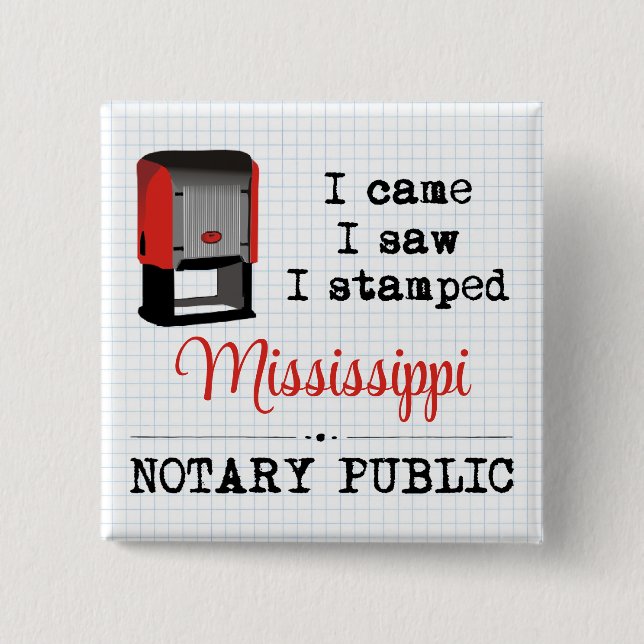 Came Saw Stamped Notary Public Mississippi Knapp (Framsida)