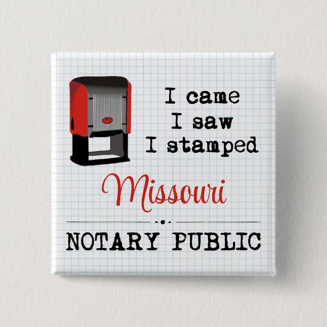Came Saw Stamped Notary Public Missouri Knapp (Framsida)