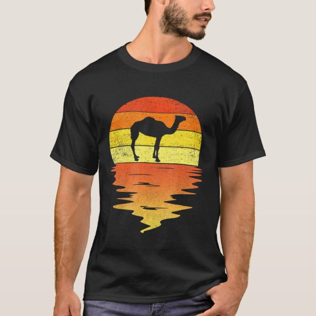 Camel 70 s solnedgång Camel T Shirt (Framsida)