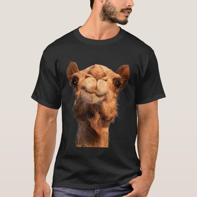 Camel Animal Ansikte T Shirt (Framsida)