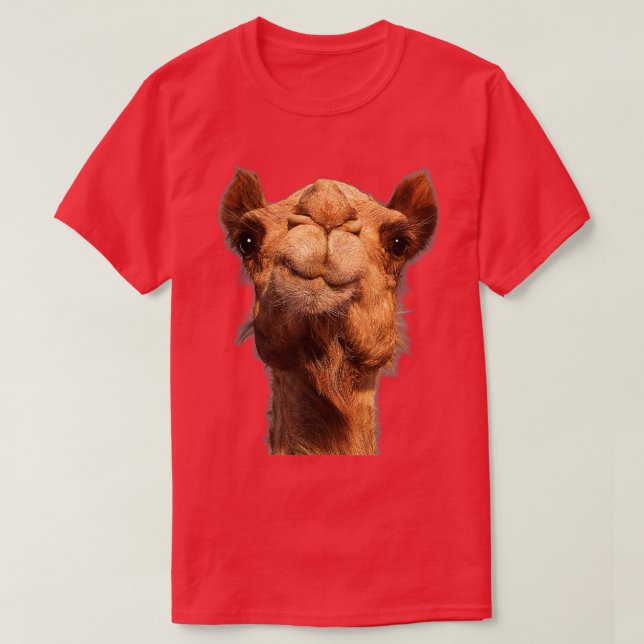 Camel Animal Ansikte T Shirt (Design framsida)