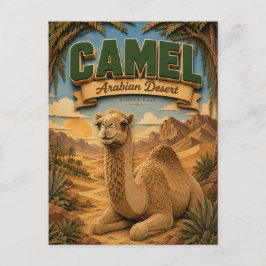 Camel Arabian Desert POPCUT Vykort