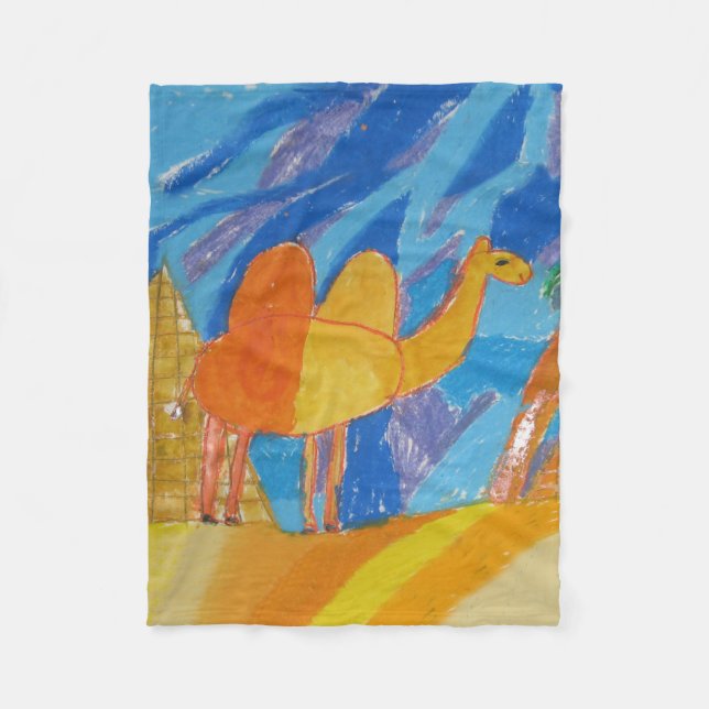 Camel Art av Kids Fleecefilt (Framsidan)