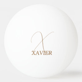 Camel Brown Monogrammed Ping Pong Boll