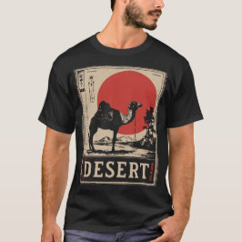 Camel Caravan Desert Journey Äventyr Design T Shirt