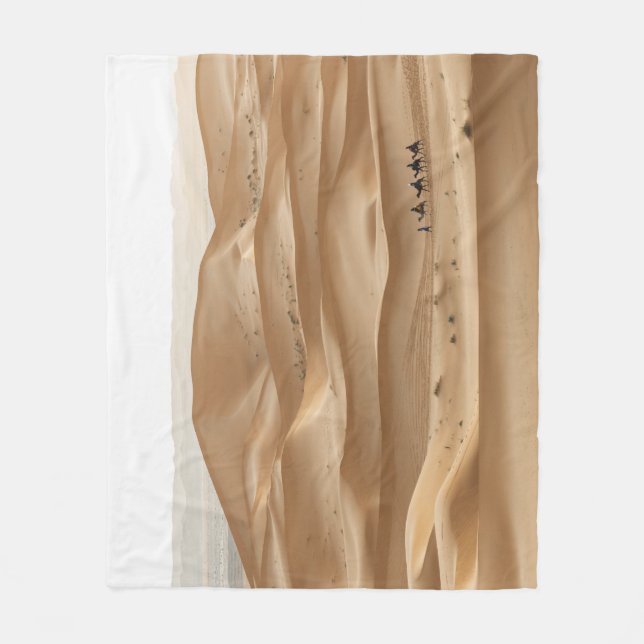 Camel caravan, Sahara sunset, Marocko Fleecefilt (Framsidan)