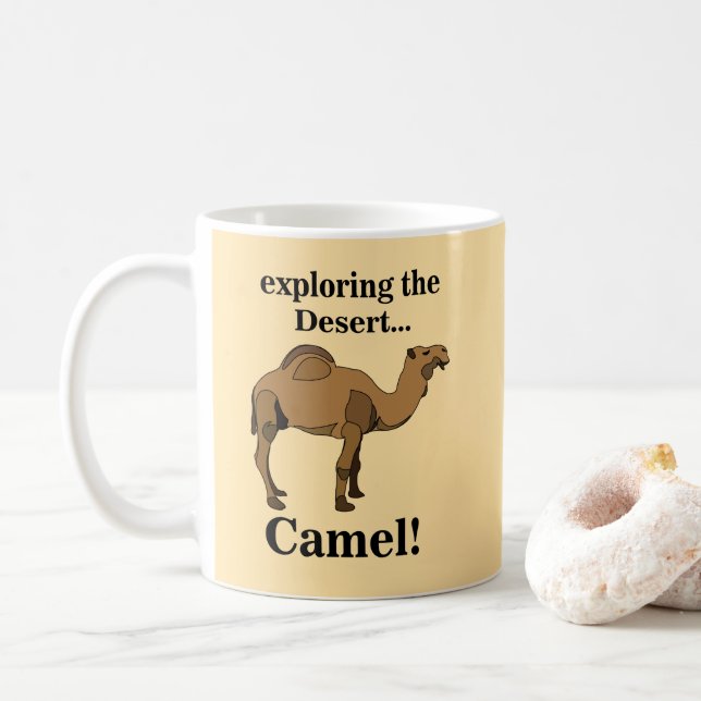 Camel Desert Animal Funny Kaffemugg (Med munk)