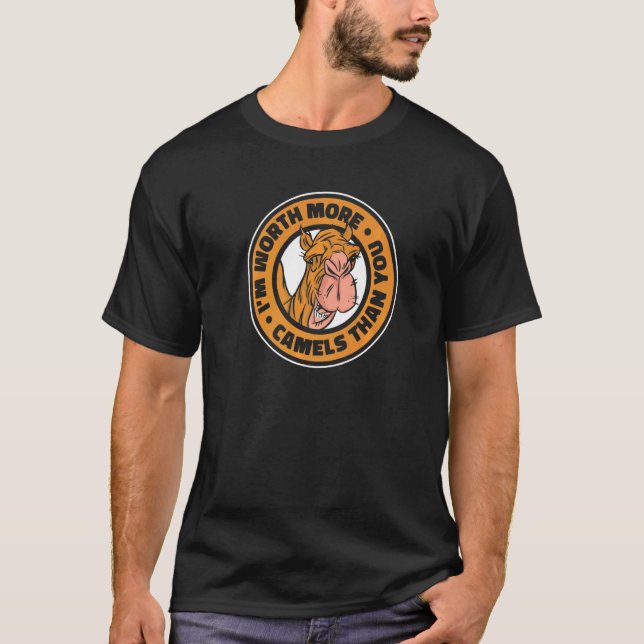 Camel Desert Camels Egypt   T Shirt (Framsida)