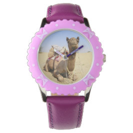 Camel Desert Mellan östern Peace Kärlek Natura Des Armbandsur