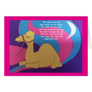 Camel dikt hälsning kort. OBS kort