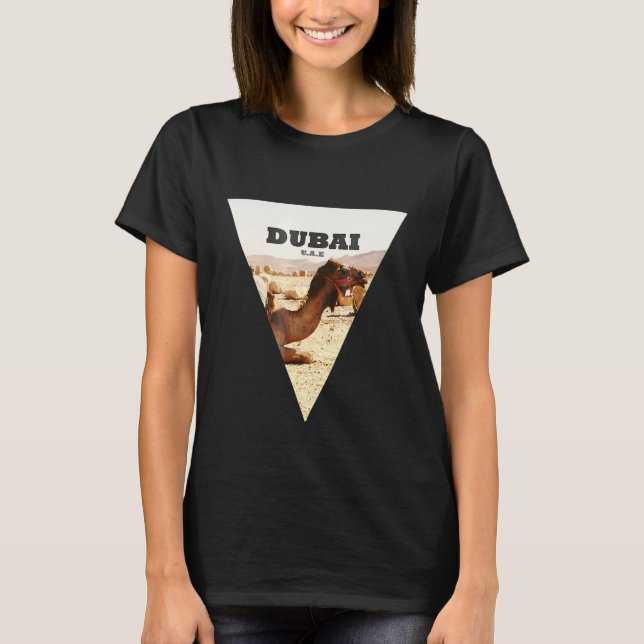 Camel Dubai Uae Arabiska Destination T Shirt (Framsida)
