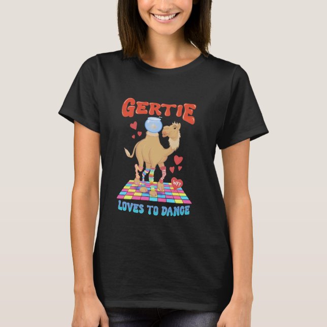Camel Gertie Kärlek to Dance T Shirt (Framsida)
