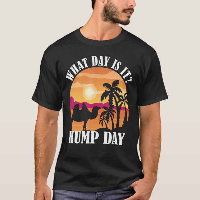 Camel Hump Day Camel Sunset Handflatan Träd Hump D T Shirt (Framsida)