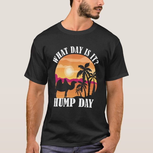 Camel Hump Day Camel Sunset Handflatan Träd Hump D T Shirt (Framsida)