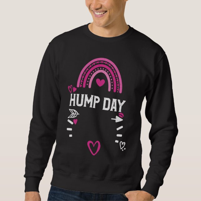 Camel Hump Day  Valentine's Day Sayings Lång Ärmad Tröja (Framsida)