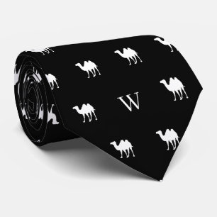 Camel Humpday Monogrammed Initialer Black and Whit Slips
