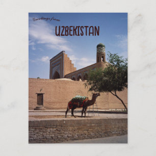 Camel i Khiva Uzbekistan Vykort