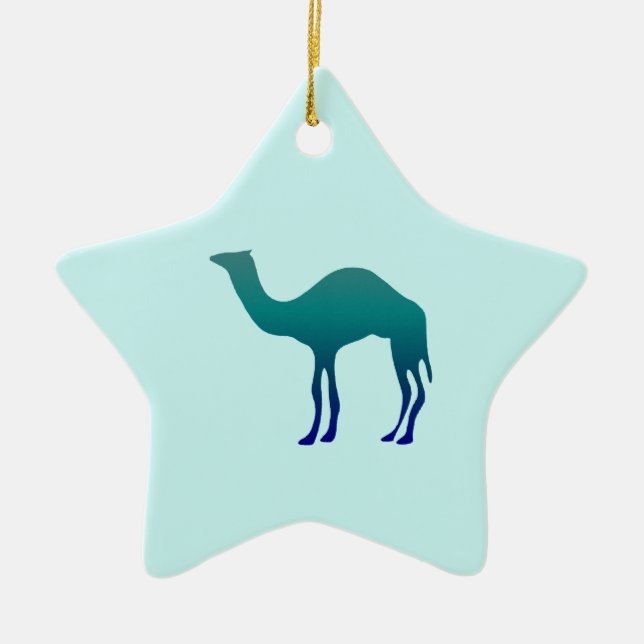 Camel in Teals Julgransprydnad Keramik (Framsidan)