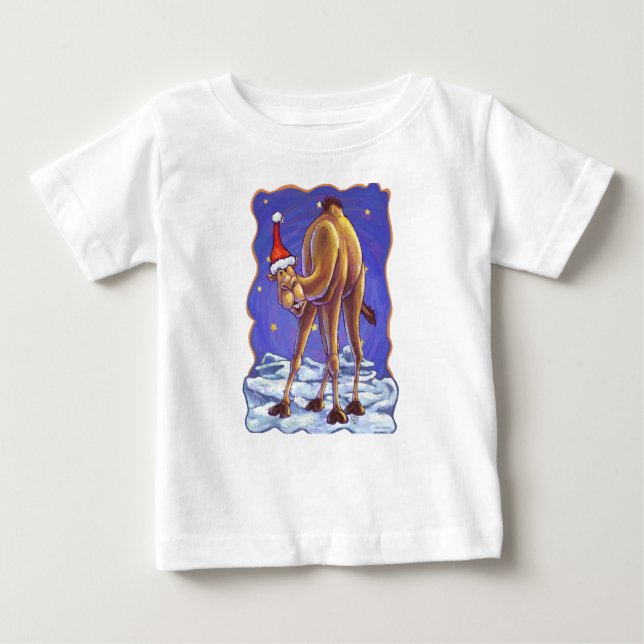 Camel jul Baby T-Shirt (Framsida)