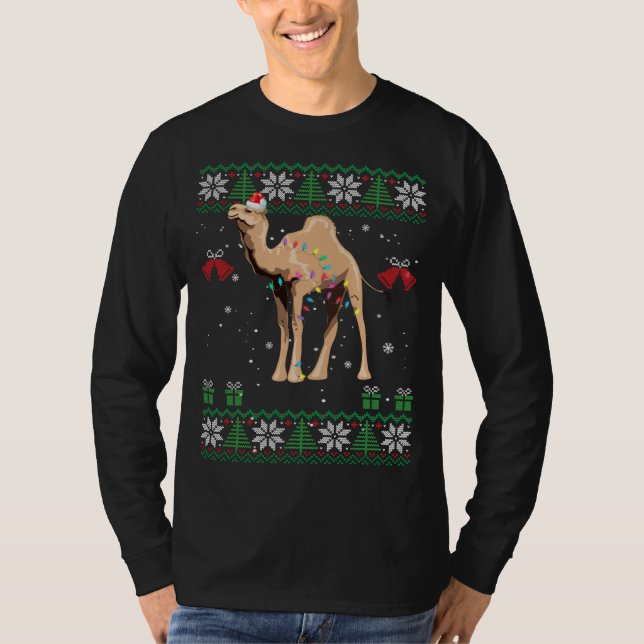 Camel jul Sweater Träd Ljus Ornamet Came T Shirt (Framsida)