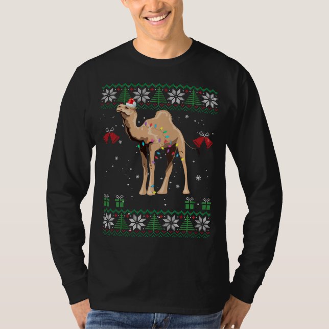 Camel jul Sweater Träd Ljus Ornamet Came T Shirt (Framsida)