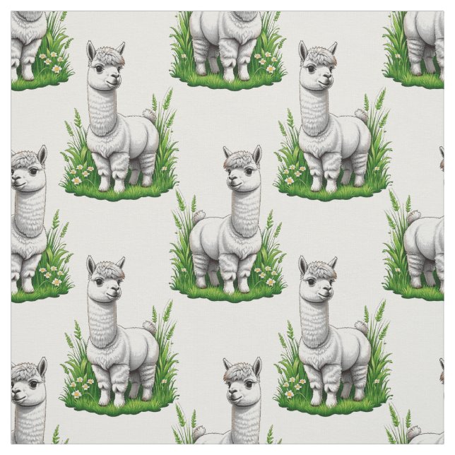 Camel llama Alpaca Mönster Design Tyg (Provkarta)