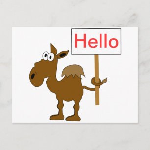 Camel med dokumentkortsmall vykort