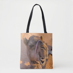 Camel med ett lustigt ansiktsuttryck - Oman Tygkasse