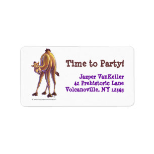 Camel Party Centre Adressetikett