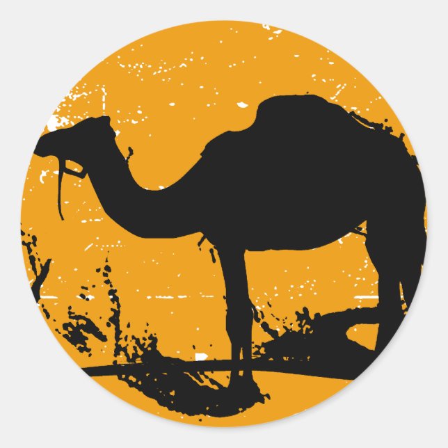 Camel Runt Klistermärke (Framsida)