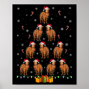 Camel Santa Hat Julafton Ljus Manar Kvinnor jul Tr Poster