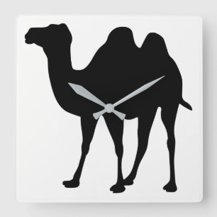 Camel Silhouette Fyrkantig Klocka