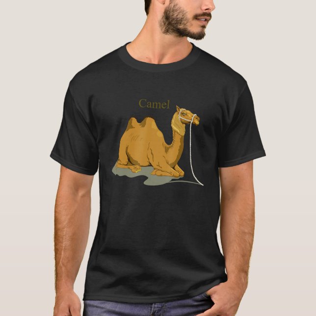 Camel Sitta Bactrian Two Hump Ungulate Art T Shirt (Framsida)