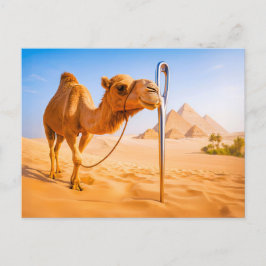 Camel Squeezing through a Nål’s Öga Helg Vykort
