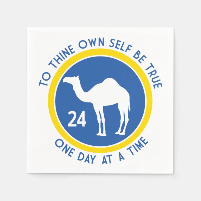 Camel To Thine Own Self | 12 Step Recovery Slogan Pappersservett (Framsidan)