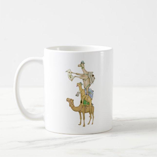 Camel trek roligt pryamid kaffemugg (Vänster)