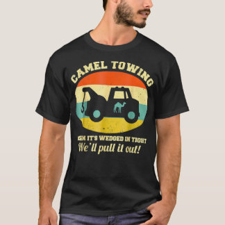 Camel Twing Retro Distress Stil Vuxen humor Sa T Shirt