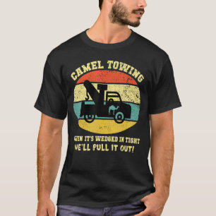 Camel Twing Retro Distress Stil Vuxen humor Sa T Shirt