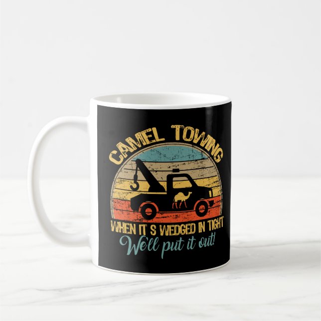 Camel Twing Retro Humor Say Funny Halloween Kaffemugg (Vänster)
